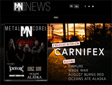 Tablet Screenshot of metalcorenews.com